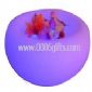 Round shape led multi color light glass compote small picture