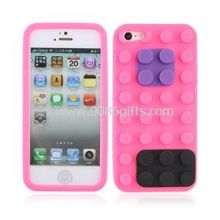 Brick Block Silicone Rubber Skin Soft Back Case Cover for iPhone 5 images