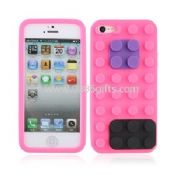 Brick Block Silicone Rubber Skin Soft Back Case Cover for iPhone 5 images