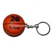 Basketball shape stress ball with Keychain images