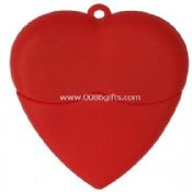 Red heart shape pendrive PVC USB Flash Drive images
