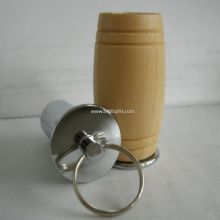 drum shape wooden usb flash drive with keyring images