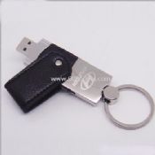 1 GB couro USB Flash Disk com chaveiro images