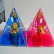 Liquid pyramid paperweight images