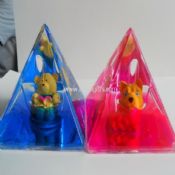 Liquid pyramid paperweight images