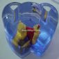 Liquid double heart Paperweight small picture