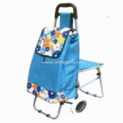 Shopping sac trolley avec tabouret images