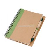 Notebook with recycled ballpen images