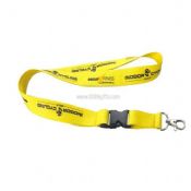 Silk screen printed 20mm Polyester name badge ID Card Holder Lanyard with detachable buckle images