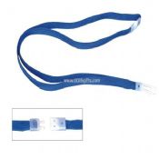 Lencana biru plastik pengait tubular kantor konferensi nama ID Card Pemegang Lanyard images