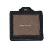 Brown Fake leather Conference Name Badge Holders wallet images