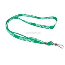 polyester tubular safety breakaway Green ID Card Holder Lanyard images