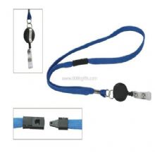 Promotional hanging lanyard with Badge reel images