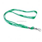 polyester tubular safety breakaway Green ID Card Holder Lanyard images