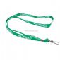 polyester tubular safety breakaway Green ID Card Holder Lanyard small picture