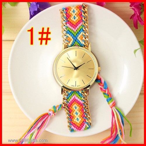 Cotton Rope Braided Bracelet Watch