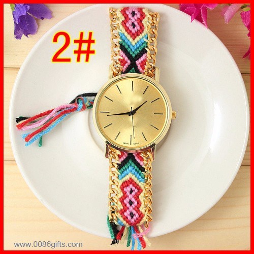 Cotton Rope Braided Bracelet Watch