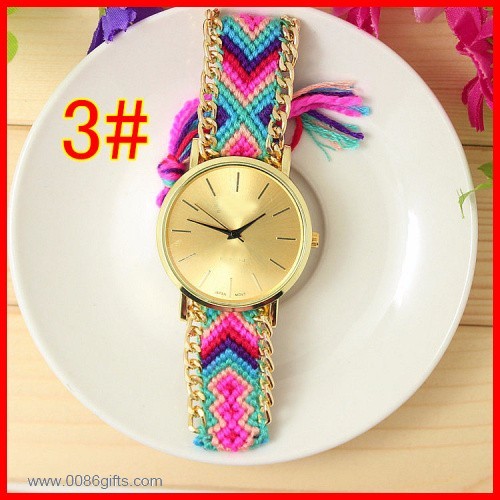 Cotton Rope Braided Bracelet Watch