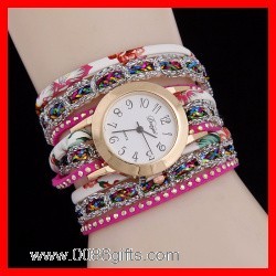 Crystal Leather Band Watch