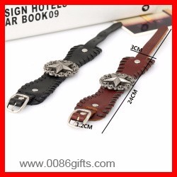 Mens Leather Wristband