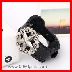 Mens Leather Wristband