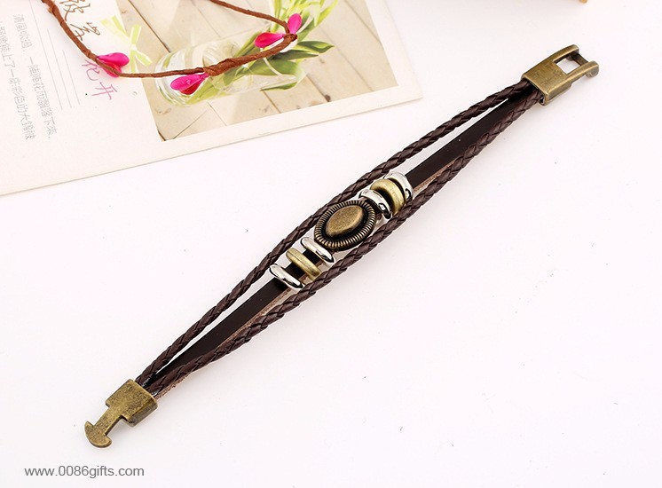 Pulsera Vintage de Cuero Real