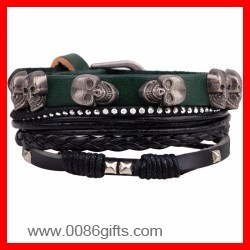 Cráneo Pulsera Con Hebilla de Correa 
