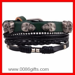 Skull Bracelet With Belt's Buckle 