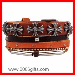 Vintage Cross Bracelet with Belt's Buckle 