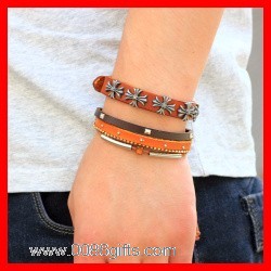Vintage Cross Bracelet with Belt's Buckle 