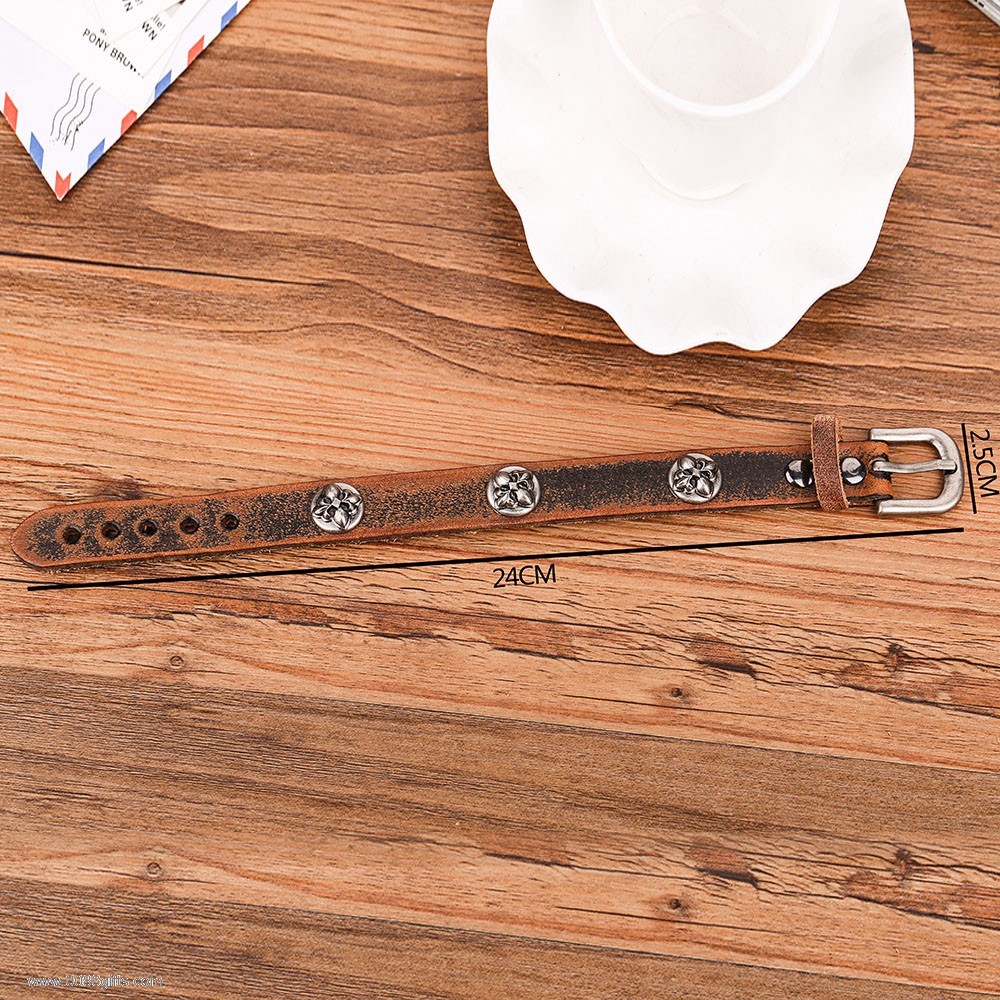 Leather Stud Bracelet