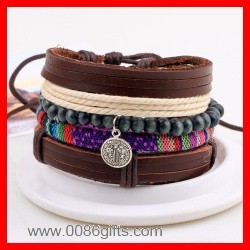 Wood Beads Charm Bracelet