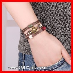 Metal Blommiga Armband