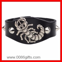 Mens Couro Bracelete