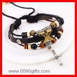 Classic Alloy Charm Cross Bracelet