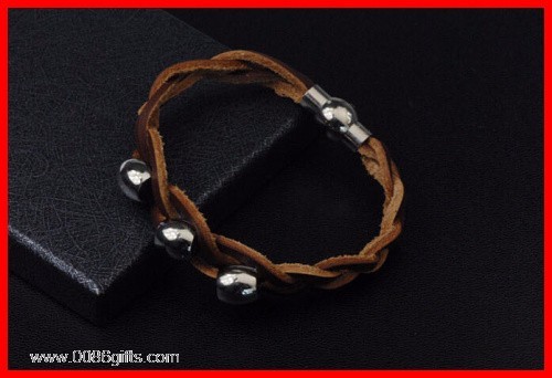  Leather cuff bracelet