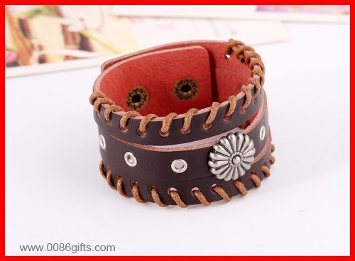 Wide Leather Wristband