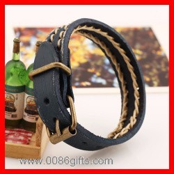  Bracelete de Couro Wrap