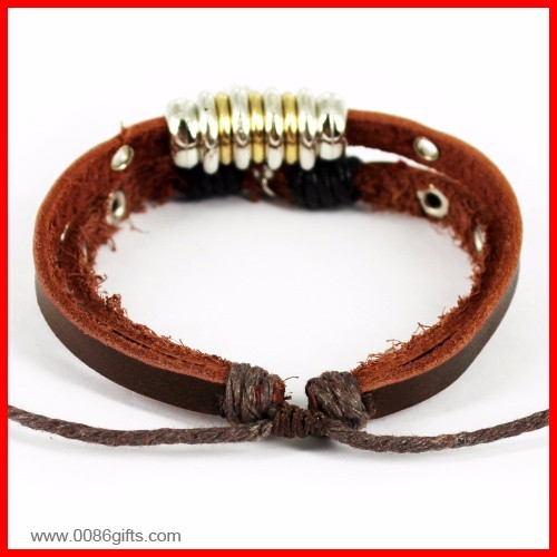 Bracelet with Cow Leather Cord and CCB beads