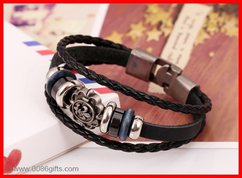 Black Leather Bracelet 