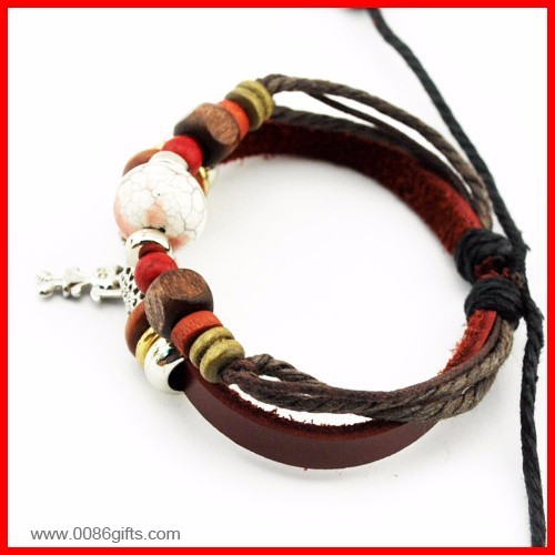 Small Girls Charm Leather Bracelet