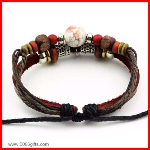 Small Girls Charm Leather Bracelet