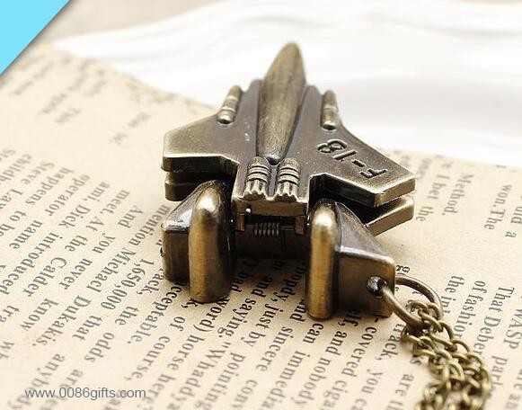Pendant Chain Clock Airplane Design Watch