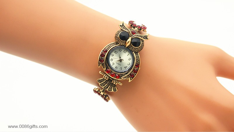 Diamond Owl Wrist Watch
