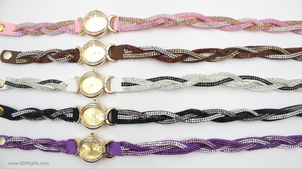  reloj de cuarzo de Cuero correa 
