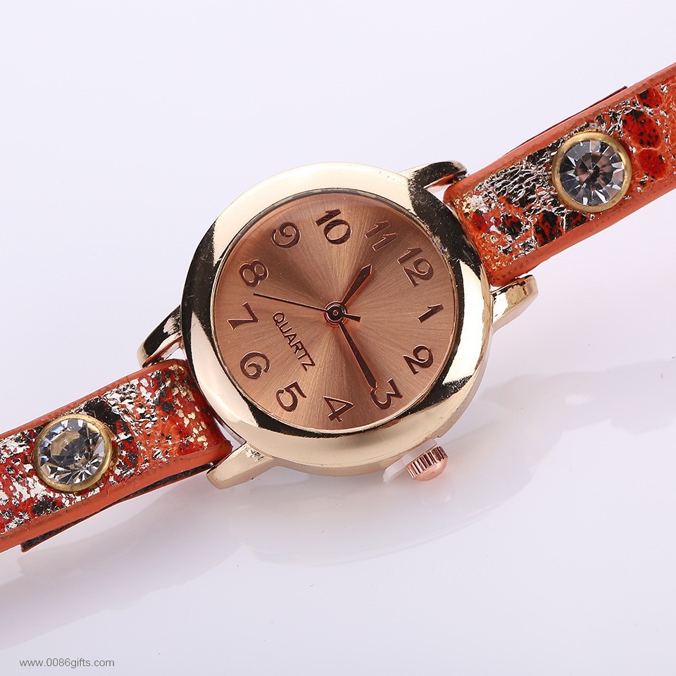 3 lap long strap women watch