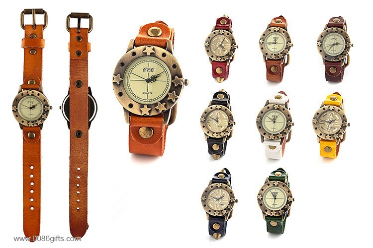 Personality leather watch