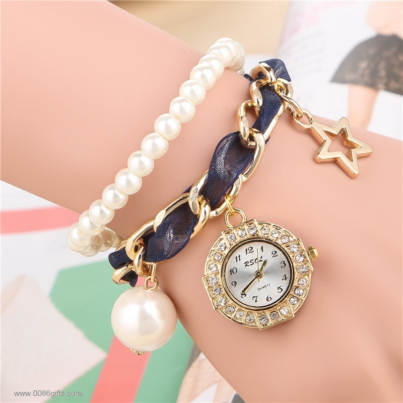 Pearl Jewelry Bracelet Watch 