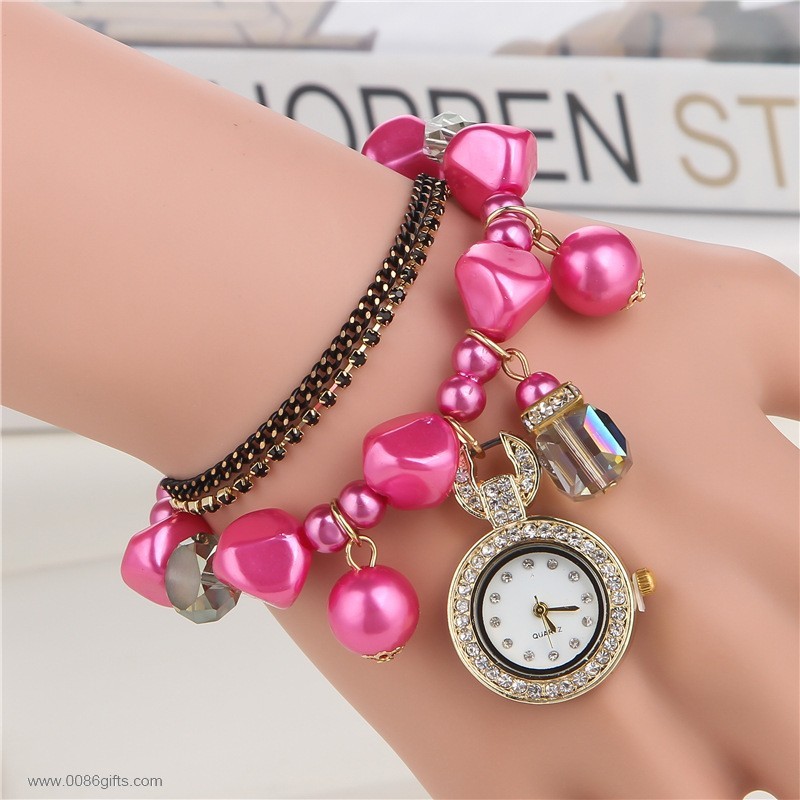 pearl women fashion hand watch