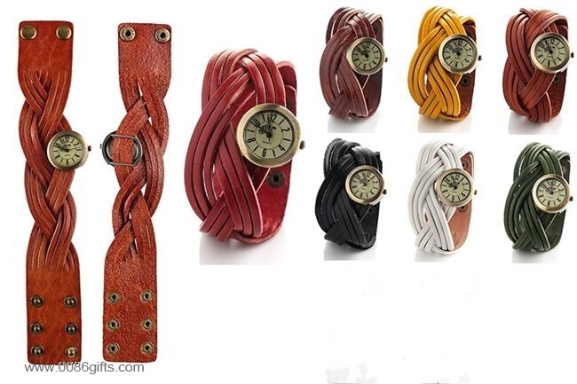 Leather retro women watches